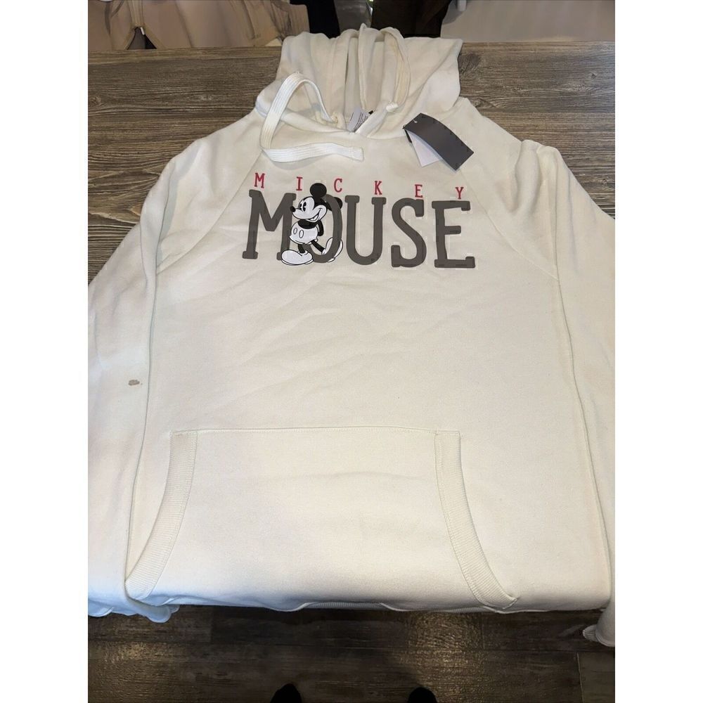 Mickey Mouse Tan Hoodie. Size XSmall. Fleece. NWT. E - Picture 1 of 7